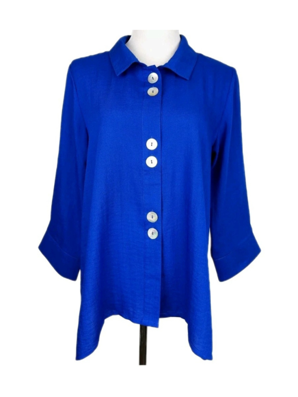 FRIDAZE-SUSAN'S LINEN JACKET-Royal Blue Career Travel "Linen Redefined" Sz M